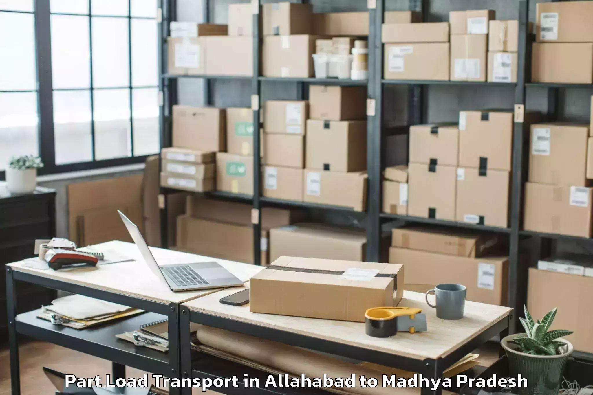 Book Allahabad to Bijawar Part Load Transport Online